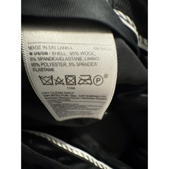 Banana Republic Avery Wool Black Straight Ankle Pants Work Office Trouser Size 4 - Picture 11 of 12